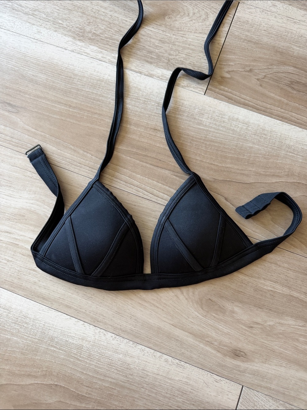 Black Triangle Bralette Push Up Bikini